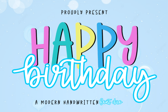 Happy Birthday Duo Font